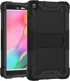 NIKCORP Zaštitna maska za Samsung Galaxy Tab A 8,0" s postoljem i naramenicom trostruka zaštita, crna